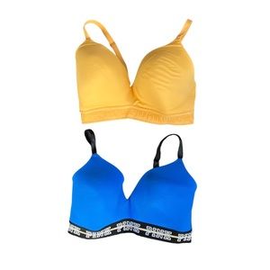 Victoria's Secret Pink Wear Everywhere Wireless Lightly Lined Bra EUC 36DD